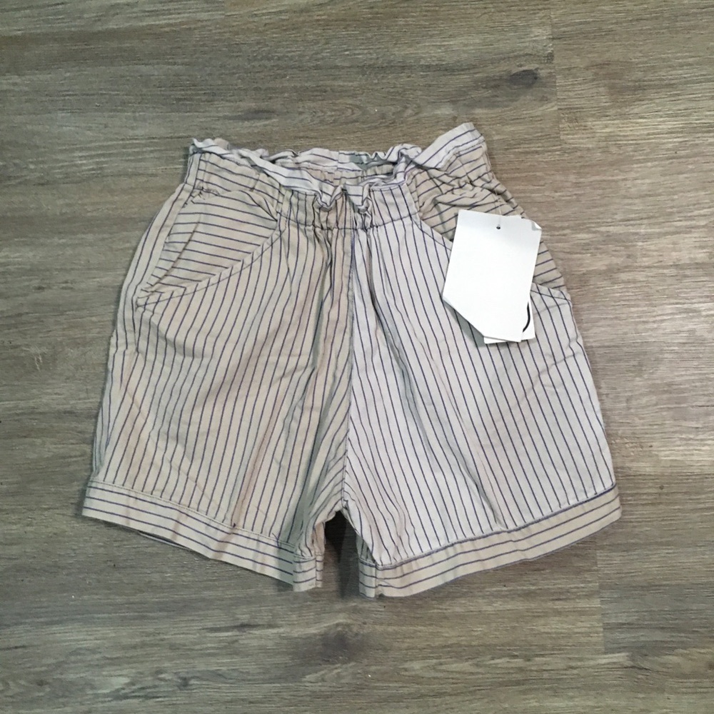 Striped High-Waisted Shorts